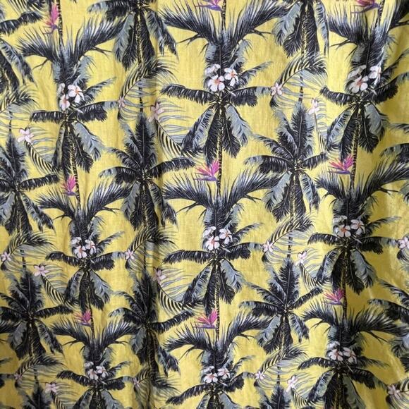 Cremieux Classics Aloha Linen Men's Size XXL Yellow Green Palm Trees‎ - Picture 8 of 8